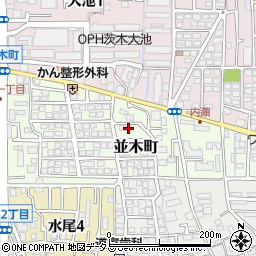 大阪府茨木市並木町15-3周辺の地図