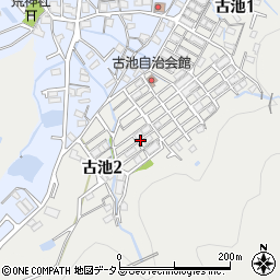 兵庫県相生市古池2丁目周辺の地図