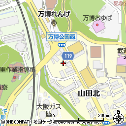 大阪府吹田市山田北14-9周辺の地図