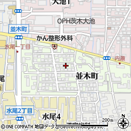 大阪府茨木市並木町11-4周辺の地図