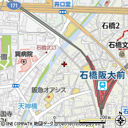 池田石橋郵便局 ＡＴＭ周辺の地図