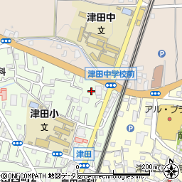 大阪府枚方市津田西町1丁目24周辺の地図