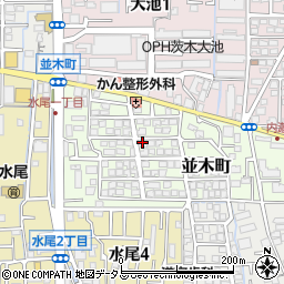 大阪府茨木市並木町11-1周辺の地図