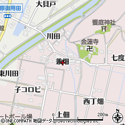 愛知県西尾市吉良町饗庭兼畑周辺の地図