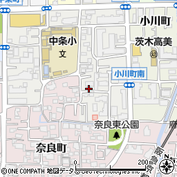 大阪府茨木市新中条町10-33周辺の地図