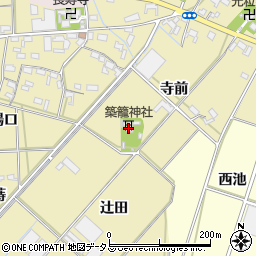 対米築籠神社周辺の地図