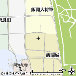 京都府京田辺市飯岡城周辺の地図