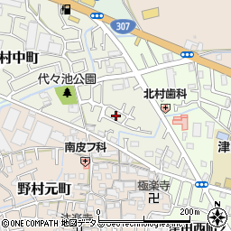 大阪府枚方市野村中町29周辺の地図
