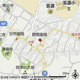 三重県津市芸濃町椋本715周辺の地図