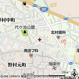 大阪府枚方市野村中町29-12周辺の地図