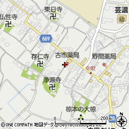 三重県津市芸濃町椋本641周辺の地図