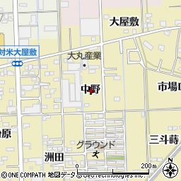 愛知県西尾市一色町対米中野周辺の地図