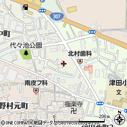 大阪府枚方市野村中町32-7周辺の地図