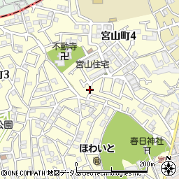 宮山町4丁目Nakanishi邸[akippa]駐車場周辺の地図