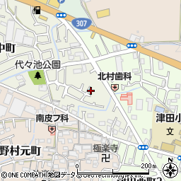 大阪府枚方市野村中町32周辺の地図
