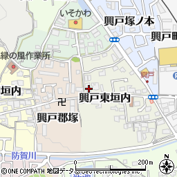 京都府京田辺市興戸東垣内26周辺の地図