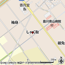 愛知県豊川市西島町しゃく取周辺の地図