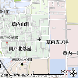 京都府京田辺市草内山科43周辺の地図