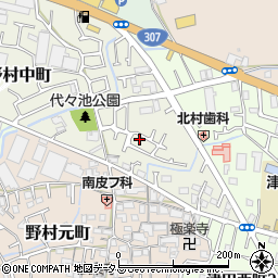 大阪府枚方市野村中町29-3周辺の地図