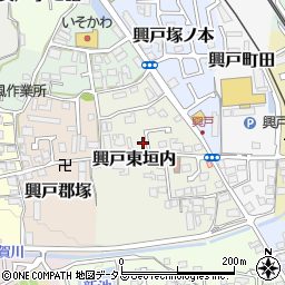 京都府京田辺市興戸東垣内18-2周辺の地図