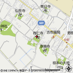 三重県津市芸濃町椋本673周辺の地図