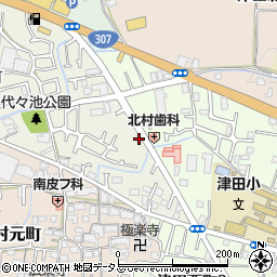 大阪府枚方市野村中町38-13周辺の地図