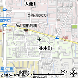 大阪府茨木市並木町14-20周辺の地図