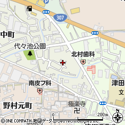 大阪府枚方市野村中町33周辺の地図