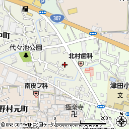 大阪府枚方市野村中町32-8周辺の地図