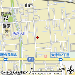 兵庫県姫路市勝原区山戸91周辺の地図