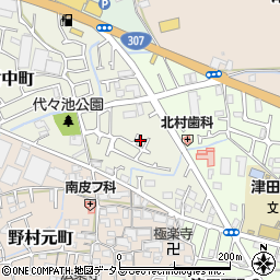 大阪府枚方市野村中町33-10周辺の地図