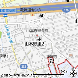 兵庫県宝塚市山本野里周辺の地図