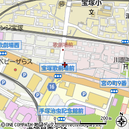 リパーク宝塚宮の町駐車場周辺の地図
