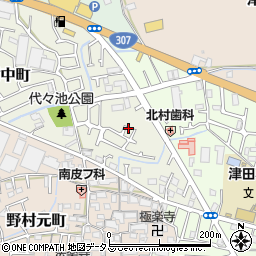 大阪府枚方市野村中町33-11周辺の地図