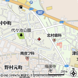 大阪府枚方市野村中町28-4周辺の地図