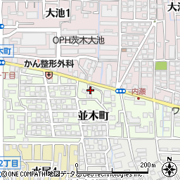 大阪府茨木市並木町14-5-3周辺の地図