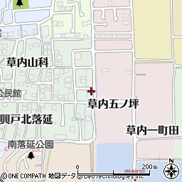 京都府京田辺市草内山科60周辺の地図