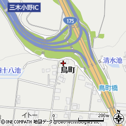 兵庫県三木市鳥町883周辺の地図