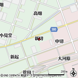 愛知県豊川市院之子町新切周辺の地図