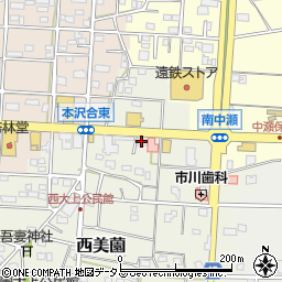 静岡県浜松市浜名区西美薗2525周辺の地図