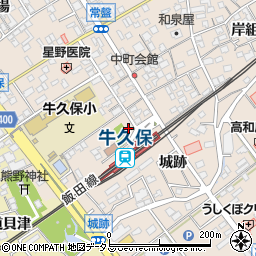愛知県豊川市牛久保町城跡96周辺の地図