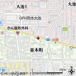 大阪府茨木市並木町18-43周辺の地図