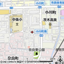 大阪府茨木市新中条町10-7周辺の地図