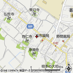 三重県津市芸濃町椋本648周辺の地図