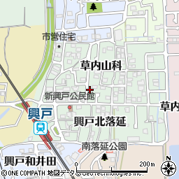 京都府京田辺市草内山科22周辺の地図