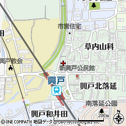 京都府京田辺市草内山科9周辺の地図