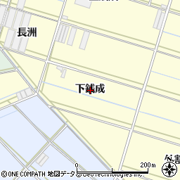 愛知県西尾市一色町中外沢下銭成周辺の地図