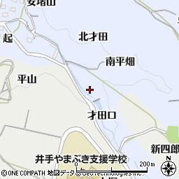 京都府綴喜郡井手町多賀才田口周辺の地図