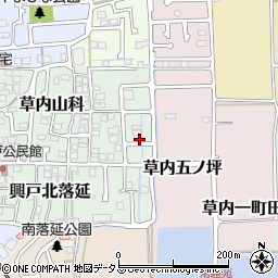 京都府京田辺市草内山科59周辺の地図