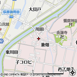 愛知県西尾市吉良町饗庭子コロビ2周辺の地図